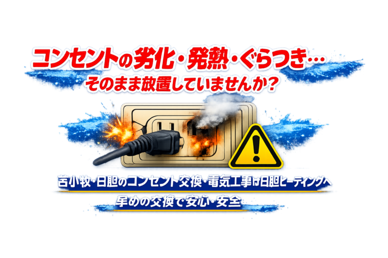コンセントの劣化・発熱・ぐらつき そのまま放置していませんか?苫小牧・日胆のコンセント交換・電気工事は日胆ヒーティングへ