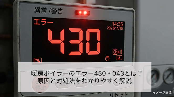 暖房ボイラーリモコンに430エラー表示